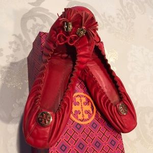 Tory Burch Red Flats